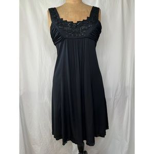 Ellie Tahari Black Silk Dress with Sequins